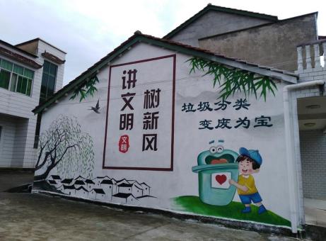 灵璧墙绘是现在流行的墙体广告